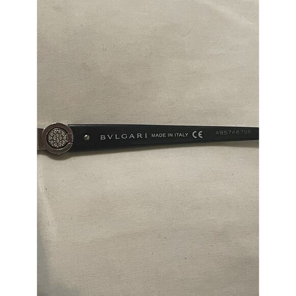 Bvlgari Eyeglasses 2045-B 287 Silver Black Rectangular Frame Italy 53[]16 130 - Picture 6 of 7